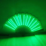 00021 LED Prom Lighting Folding Fan Bar Colorful Atmosphere Group Props, White, Red, Green, Blue, Pink, White Flashing, Red Flashing, Green Flashing, Blue Flashing, Pink Flashing, Colorful Green