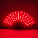 00021 LED Prom Lighting Folding Fan Bar Colorful Atmosphere Group Props, White, Red, Green, Blue, Pink, White Flashing, Red Flashing, Green Flashing, Blue Flashing, Pink Flashing, Colorful Red Flashing
