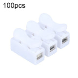 100pcs Self-Locking Push Type Ceiling Light Quick Terminal Block, CH-2, CH-3 CH-3