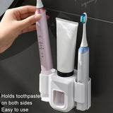 Electric Toothbrush Holder Automatic Toothpaste Squeezer Bathroom Wall Mounted Toothpaste Holder