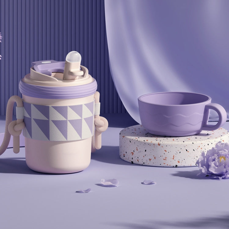 316 Stainless Steel Thermos Cup Three-purpose Straw Direct Drinking Coffee Cup, 300ml, 450ml