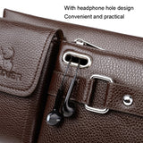 WEIXIER 8117 Men Sports Waist Bag Multi-Function Outdoor PU Bag, 8117 Brown, 8117 Black