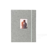 3-inch 208 Pockets Cotton Linen Photo Album Photocard Holder, Khaki, Purple, Grey, Pink, Blue Grey