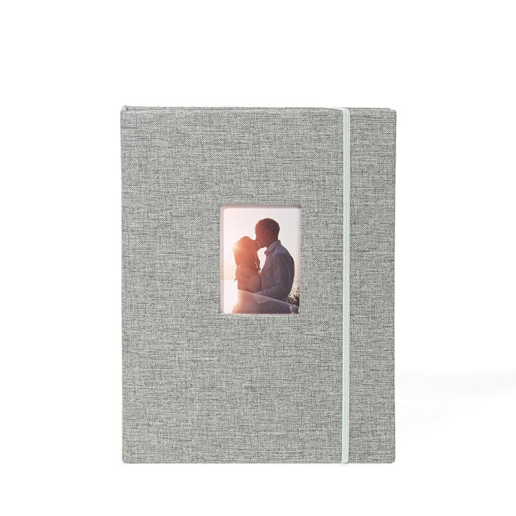 3-inch 208 Pockets Cotton Linen Photo Album Photocard Holder, Khaki, Purple, Grey, Pink, Blue Grey