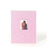 3-inch 208 Pockets Cotton Linen Photo Album Photocard Holder, Khaki, Purple, Grey, Pink, Blue Pink