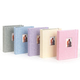 3-inch 208 Pockets Cotton Linen Photo Album Photocard Holder, Khaki, Purple, Grey, Pink, Blue