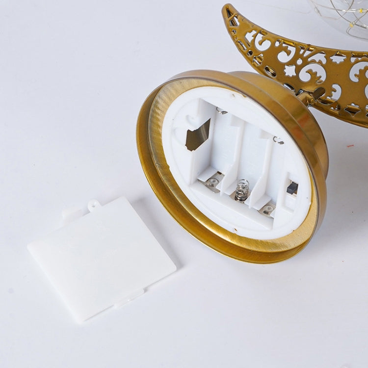 LED Wrought Iron Moon Shape Atmosphere Bedroom Table Lamp, Moon Star, Moon Star With Hook