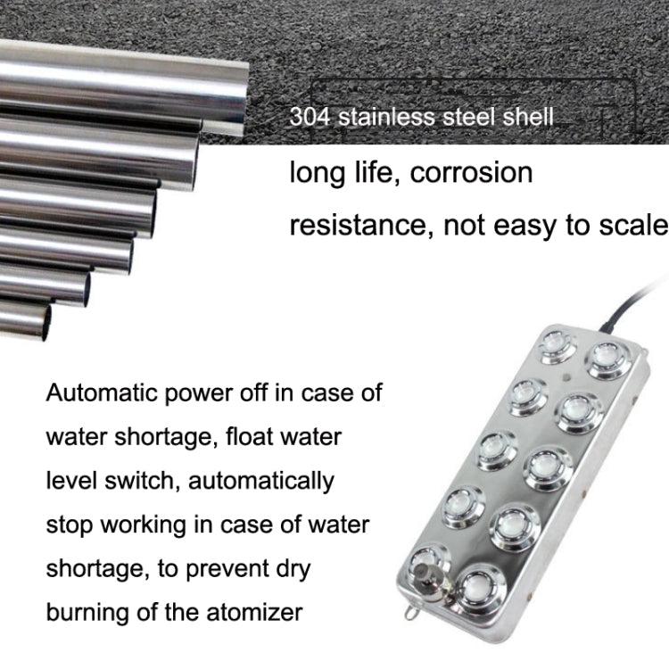 Ultrasonic Atomization Accessories 10 Heads Fog Maker Landscape Large Fog Volume Humidifier Atomization Plate, 10 Heads Fog Maker