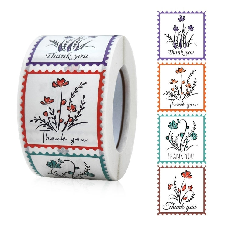 Thank You Square Self-adhesive Gift Food Packaging Seal Sticker Card Label, 38x38mm 38x38mm