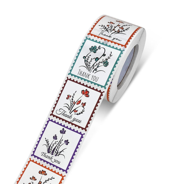 Thank You Square Self-adhesive Gift Food Packaging Seal Sticker Card Label, 38x38mm