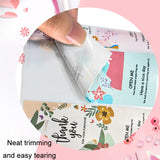 Floral Thank You Label Sticker Handicraft Decoration Small Gift Sticker