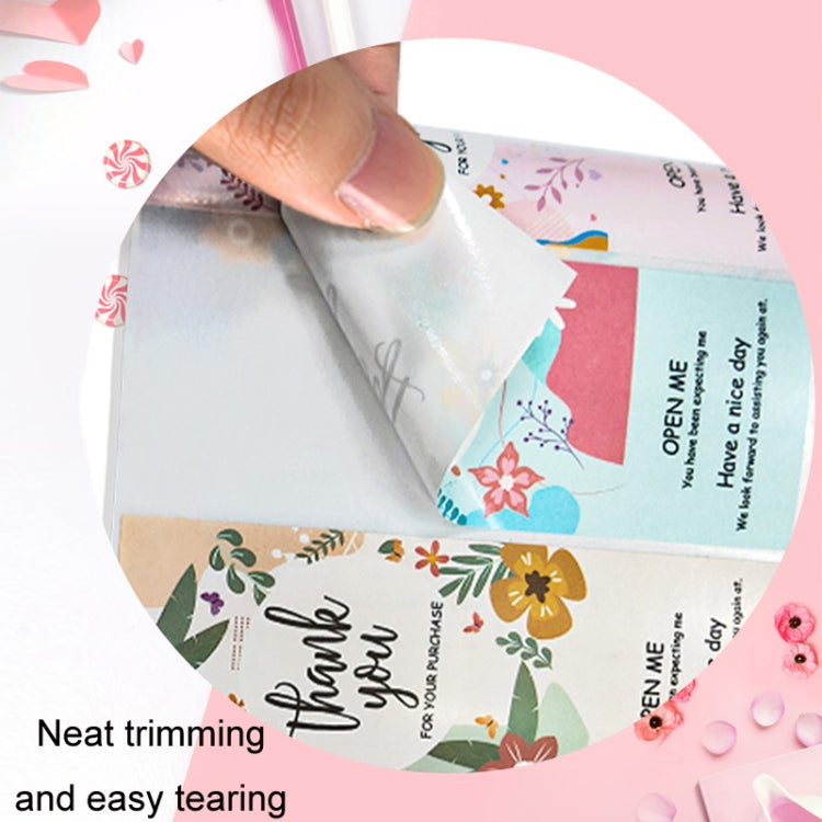 Floral Thank You Label Sticker Handicraft Decoration Small Gift Sticker