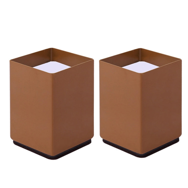 2pcs/set Furniture Carbon Steel Wraparound Heightening Foot Pad, Style:, Round 4x5cm (Black), Round 4x5cm (Brown), Round 6x5cm (Black), Round 6x5cm (Brown), Round 6x10cm (Black), Round 6x10cm (Brown), Square 4x5cm (Black), Square 4x5cm (Brown)         ... Square 6x10cm (Brown)