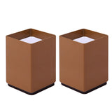 2pcs/set Furniture Carbon Steel Wraparound Heightening Foot Pad, Style:, Round 4x5cm (Black), Round 4x5cm (Brown), Round 6x5cm (Black), Round 6x5cm (Brown), Round 6x10cm (Black), Round 6x10cm (Brown), Square 4x5cm (Black), Square 4x5cm (Brown)         ... Square 6x10cm (Brown)