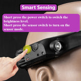 USB Rechargeable Motion Sensor Headlamp COB Outdoor Fishing Flashlight, W689-1 Red+White Light, W689-2 White+Warm Light, W689-3 Red White Warm, W689-2 White Light, W689-3 White Light