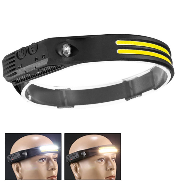 USB Rechargeable Motion Sensor Headlamp COB Outdoor Fishing Flashlight, W689-1 Red+White Light, W689-2 White+Warm Light, W689-3 Red White Warm, W689-2 White Light, W689-3 White Light W689-2 White+Warm Light