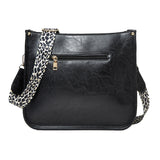 013 Leopard Strap PU Leather Single-shoulder Waterproof Crossbody Tote Bag