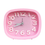 Square Candy Color Stereo Digital Silent Alarm Clock Children Student Alarm Clock, Square (Pink), Square (Red), Square (Green), Square (Blue), Square (Black)
