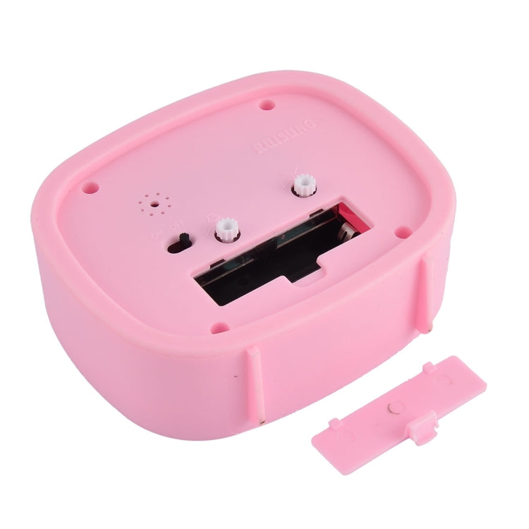 Square Candy Color Stereo Digital Silent Alarm Clock Children Student Alarm Clock, Square (Pink), Square (Red), Square (Green), Square (Blue), Square (Black)