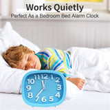 Square Candy Color Stereo Digital Silent Alarm Clock Children Student Alarm Clock, Square (Pink), Square (Red), Square (Green), Square (Blue), Square (Black)
