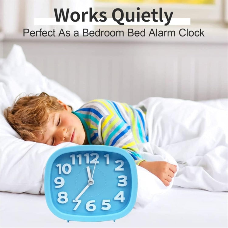 Square Candy Color Stereo Digital Silent Alarm Clock Children Student Alarm Clock, Square (Pink), Square (Red), Square (Green), Square (Blue), Square (Black)