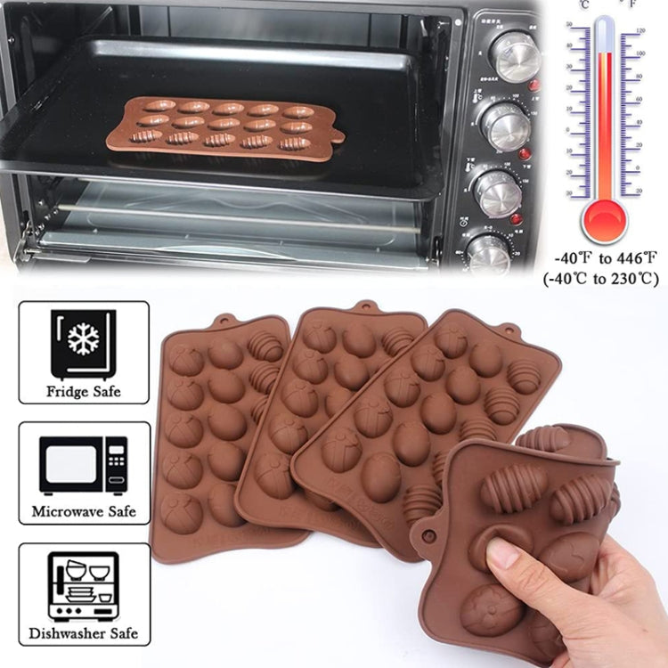 Easter Mini Colorful Egg Silicone Chocolate Mold, 15 Eggs