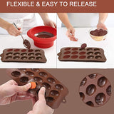 Easter Mini Colorful Egg Silicone Chocolate Mold, 15 Eggs