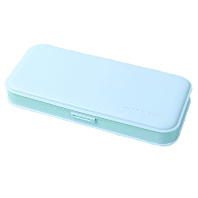 WJ-WJH-2 Plastic Compartment Large-capacity Shatter-resistant Flip-top Stationery Box, Pink, Blue, White, Grey