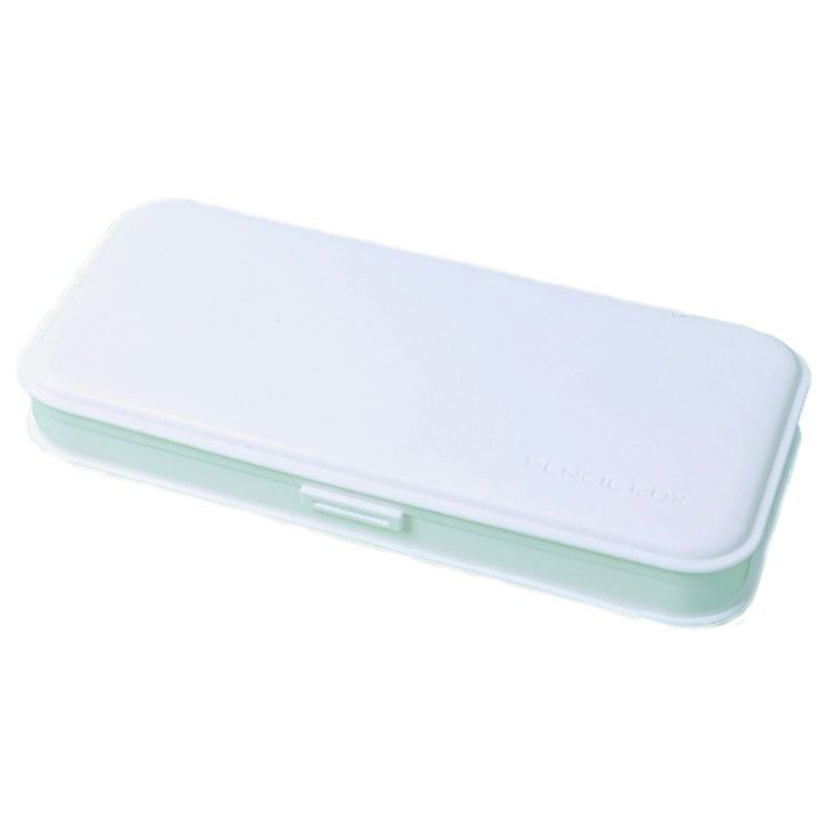 WJ-WJH-2 Plastic Compartment Large-capacity Shatter-resistant Flip-top Stationery Box, Pink, Blue, White, Grey