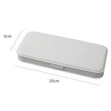 WJ-WJH-2 Plastic Compartment Large-capacity Shatter-resistant Flip-top Stationery Box, Pink, Blue, White, Grey