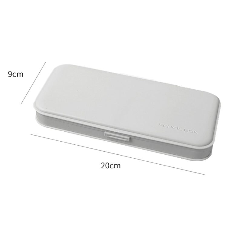 WJ-WJH-2 Plastic Compartment Large-capacity Shatter-resistant Flip-top Stationery Box, Pink, Blue, White, Grey