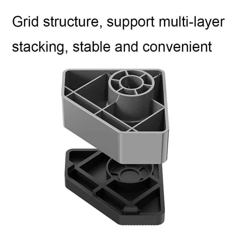 BS-XYJJD Household Washing Machine Refrigerator Non-slip Shock-absorbing Floor Mat, 4pcs Single-layer, 4pcs Double-layer, 4pcs Three-layer