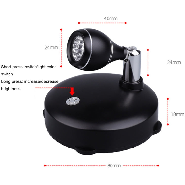 TL006-SIN Jewelry Art Exhibition USB Charging Decorative Wall-mounted LED Spotlights, Charging without Remote Control, Charging with Remote Control