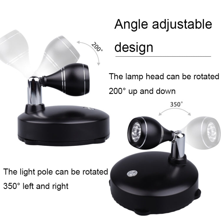 TL006-SIN Jewelry Art Exhibition USB Charging Decorative Wall-mounted LED Spotlights, Charging without Remote Control, Charging with Remote Control