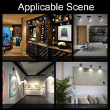 TL006-SIN Jewelry Art Exhibition USB Charging Decorative Wall-mounted LED Spotlights, Charging without Remote Control, Charging with Remote Control