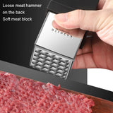 Kacheeg Stainless Steel Steak Tenderizer Double-sided Meat Looper, Style:, Double-sided Meat Looper