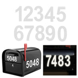 Night Reflective Mailbox Digital Number Waterproof Sticker, 3 inches, 4 inches