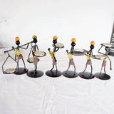 Retro Wrought Iron Man-shaped Candlestick Ornament Restaurant Table Decoration Props, 21, 22, 23, 26