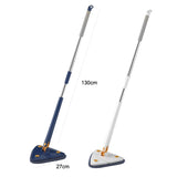 Triangular Mop Household Ceiling Cleaner Wipe Wall Tiles Imitation Hand Twist Mop, Including 1 Cloth With Scraper, Including 2 Cloth With Scraper, with 2 Cloth, Including 4 Cloth With Scraper