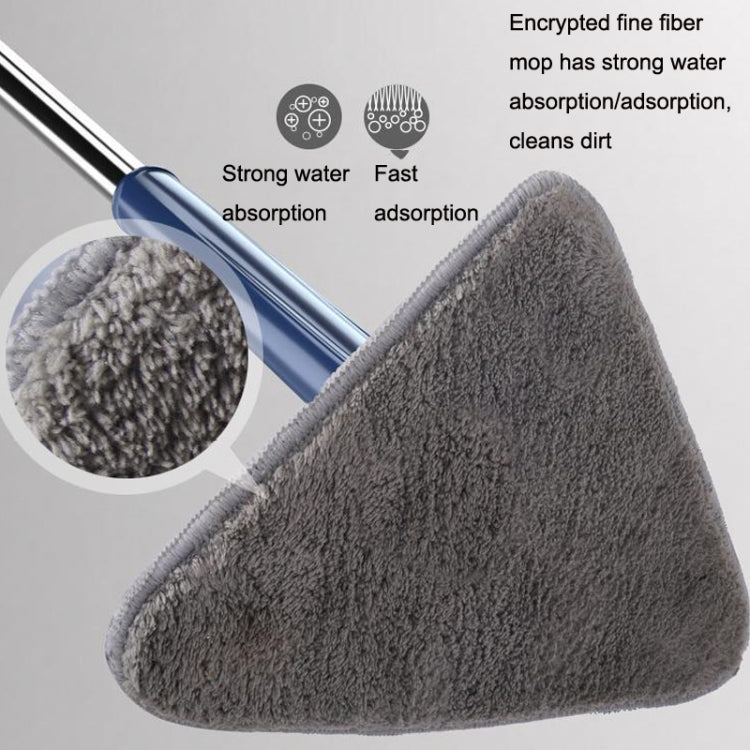 Triangular Mop Household Ceiling Cleaner Wipe Wall Tiles Imitation Hand Twist Mop, Including 1 Cloth With Scraper, Including 2 Cloth With Scraper, with 2 Cloth, Including 4 Cloth With Scraper
