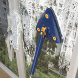 Triangular Mop Household Ceiling Cleaner Wipe Wall Tiles Imitation Hand Twist Mop, Including 1 Cloth With Scraper, Including 2 Cloth With Scraper, with 2 Cloth, Including 4 Cloth With Scraper