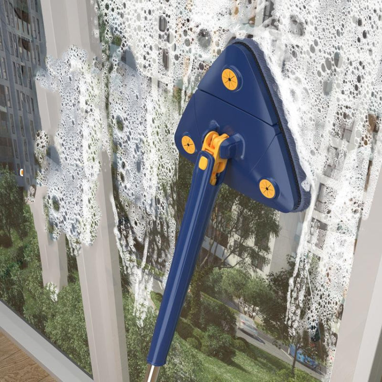 Triangular Mop Household Ceiling Cleaner Wipe Wall Tiles Imitation Hand Twist Mop, Including 1 Cloth With Scraper, Including 2 Cloth With Scraper, with 2 Cloth, Including 4 Cloth With Scraper