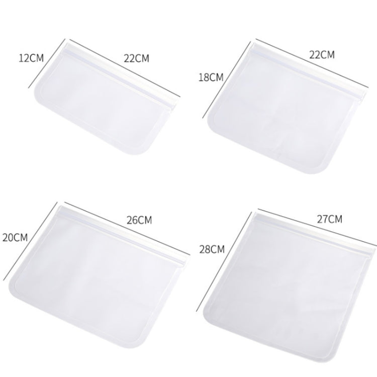 10pcs EVA Refrigerator Reusable Food Airtight Peservation Bag, Size:, Small, Medium, Large, Extra Large