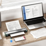 M08F Bluetooth Wireless Handheld Portable Thermal Printer, Black Green A4 Version, Black A4 Version, White A4 Version, White Orange A4 Version, Green A4 Version, Pink A4 Version, Gray A4 Version, Silver A4 Version, Black Green Letter Version           ...