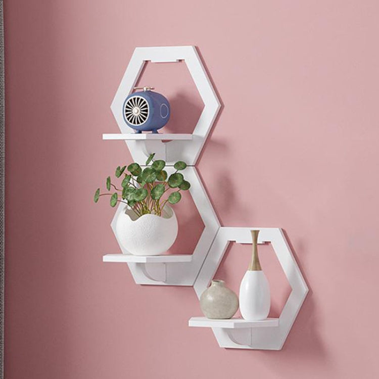 Wall Hanging Shelf Flower Pot Multifunctional Storage Box Room Decoration, Square, Hexagonal, Round