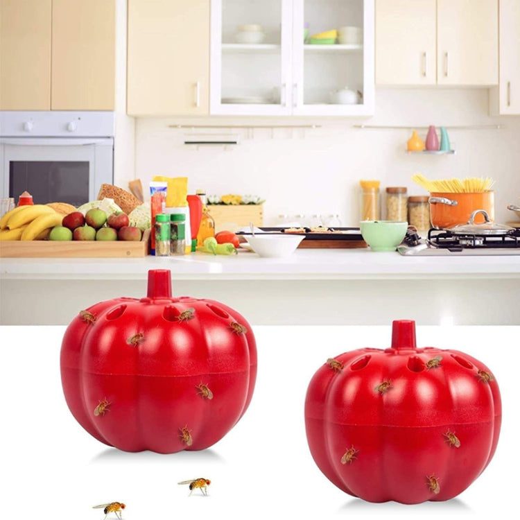 SK116 2pcs Small Pumpkin Fruit Fly Traps Fruit Flying Worm Catcher, (Red)