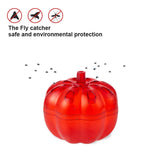 SK116 2pcs Small Pumpkin Fruit Fly Traps Fruit Flying Worm Catcher, (Red)