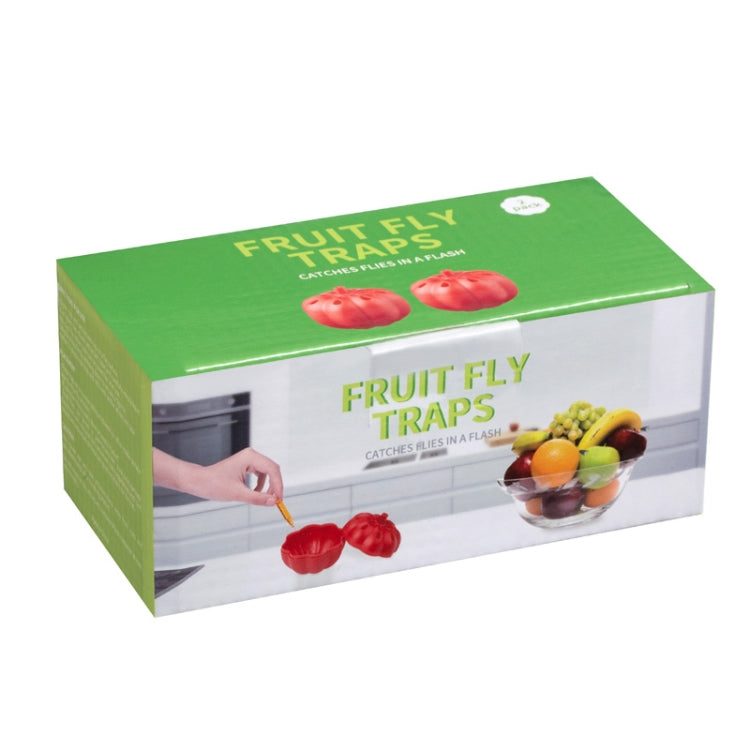 SK116 2pcs Small Pumpkin Fruit Fly Traps Fruit Flying Worm Catcher, (Red)