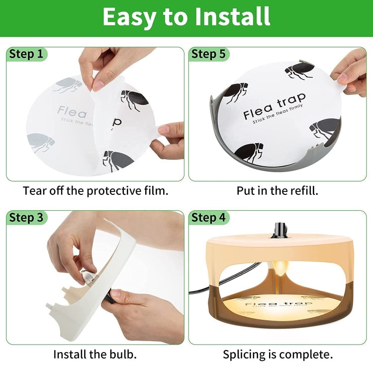 SK111 Pet Household Flea Lamp Flea Sticky Trapper Flea Capture Device, 2pcs US Plug, 2pcs EU Plug, 2pcs UK Plug, 2pcs AU Plug