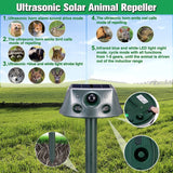SK031 Four-Sided Solar Animal Repeller Bird Repeller Ultrasonic Rat Repeller, Rat Repeller
